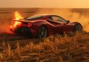 YouTuber brennt Ferrari F8 ab Ferrari Acker Field Feuer auf dem Feld Feuerwehr kann nichts mehr retten