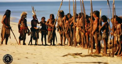 North Sentinel Island – Ein vergessenes Volk Indigenes Volk Strand Eingeborene Neger Strand Beach Speer Pfeil und Bogen